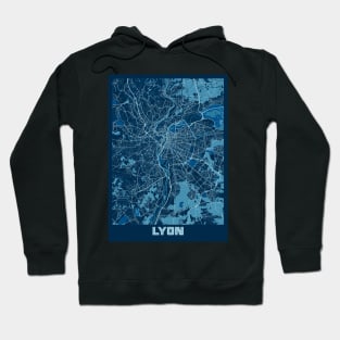 Lyon - France Peace City Map Hoodie